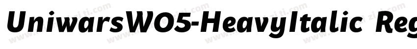 UniwarsW05-HeavyItalic Regular字体转换